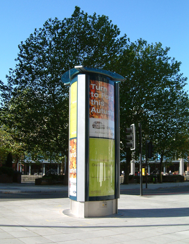 Bristol advertising drum developed for Clear Channel Adshel