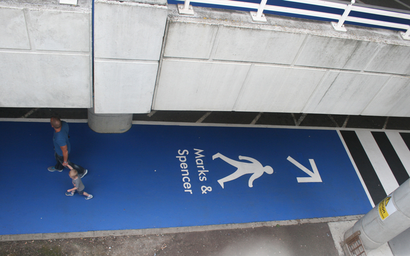 Bluewater car park markings