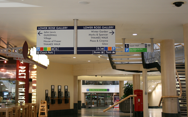 Bluewater wayfinding signs