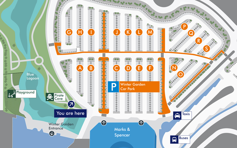 Bluewater wayfinding map