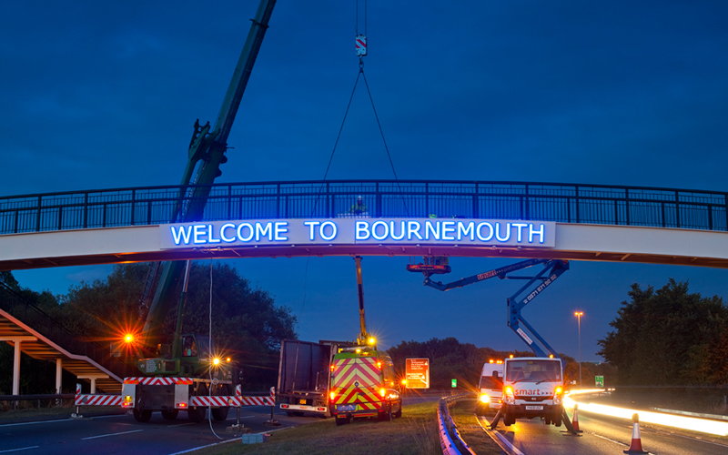 Bournemouth Welcome Sign