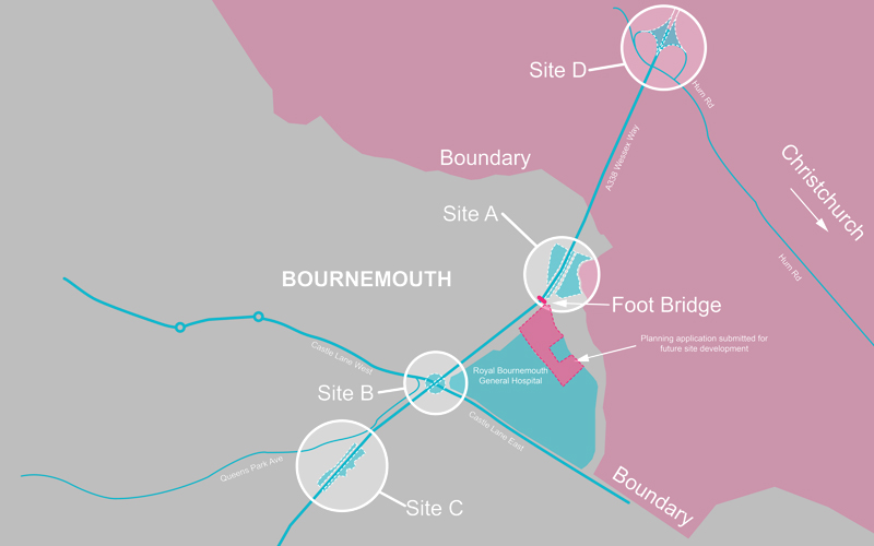 Bournemouth Welcome Signlocation map