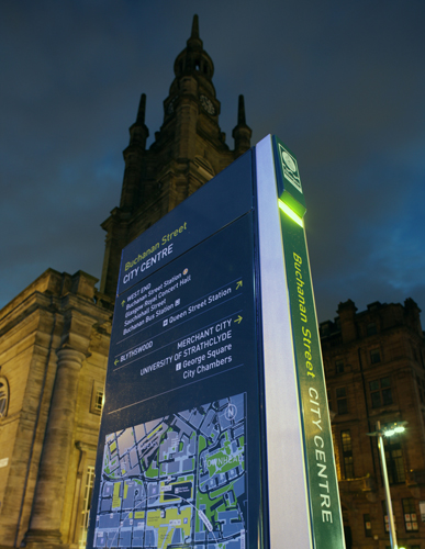 Glasgow wayfinding sign