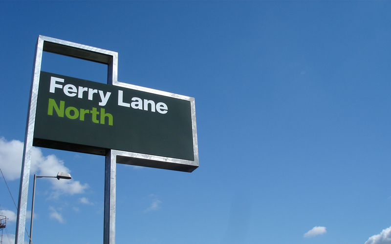 London Riverside gateway signage