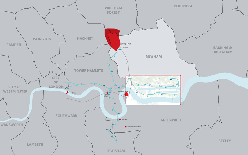 Royal Docks Gateway location map