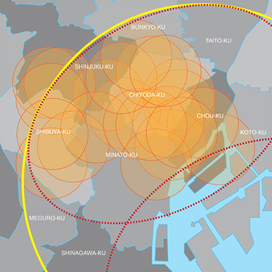 tokyo walking circles