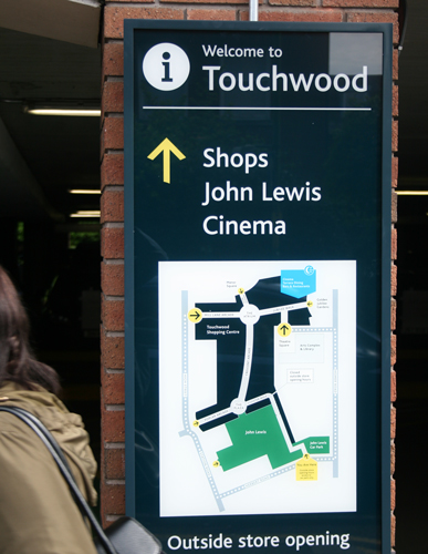 Touchwood wayfinding signs