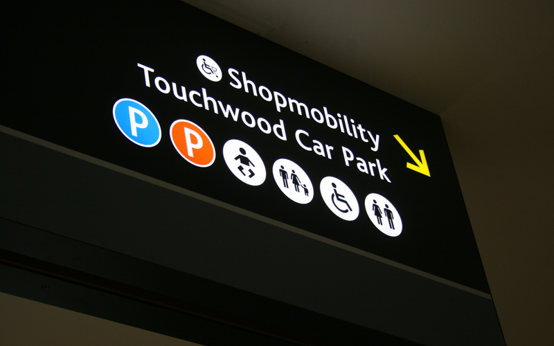 Touchwood wayfinding signs